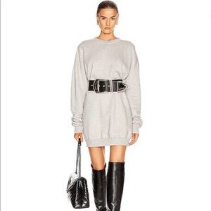 GRLFRND Ollie Oversized Sweatshirt in Melange Grey. Size XS.